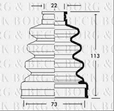 BORG & BECK bcb2709 -  Пыльник, приводной вал